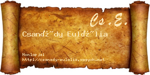 Csanády Eulália névjegykártya